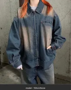 sedacle ポケット付きオーバーダイデニムジャケット