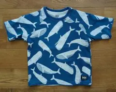 HELLY HANSEN クジラ柄 Tシャツ 120 青