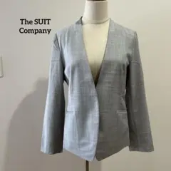 【美品】ザ・スーツカンパニー ノーカラージャケット グレー 通勤 L ビジネス