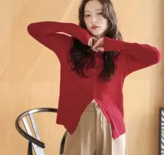 新品未使用＊AMELYリブニット トップス カーディガン