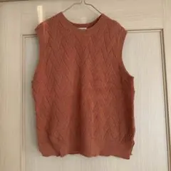 サマンサモスモス　ニットベスト　オレンジ