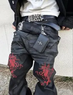 ROLLINGMONEY バギーデニム ワイドパンツ Y2K opium - メルカリ