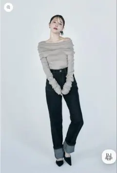 poláura クロスオフショルダーロングスリーブニット ポローラ - メルカリ