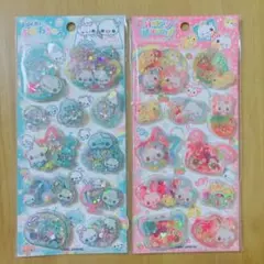 スパンコールパーティー　シール　あわわちゃん・Happy March 2種　新品