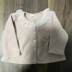 Bijoux&Bee フリースジャケット フリル付き ピンク 70-80