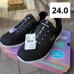 SKECHERS メモリーフォーム ブラック 24.0cm スケッチャーズ