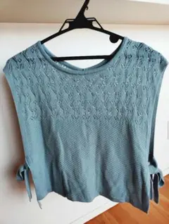 新品 ikka 透かし編みニット Mサイズ