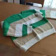 GU ボーダー模様 ニットセーター XXL