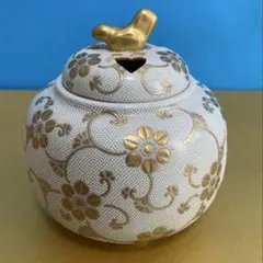 九谷焼　錦玉　白粒　香炉　共箱 九谷焼 錦玉 白粒 香炉 共箱 - メルカリ