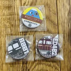 岳南電車 缶バッジ3個セット 富士山ビュースポット ED401 ED402