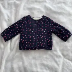baby GAP リンゴ柄アウター 12-18m 80㎝ ネイビー　裏ボア