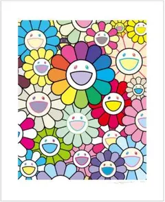 村上隆 花好財旺 マルチカラー ED100 額装 納品書付。 村上隆 花好財旺 マルチカラー ED100 - メルカリ