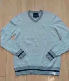 American Eagle グレー Vネックセーター