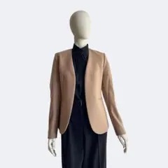 Theory セオリー ノーカラージャケット 00 ライトサキソニー ベージュ