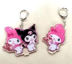 新品未使用　マイメロ　クロミ　アクリルキーホルダー　宇佐美　コラボ