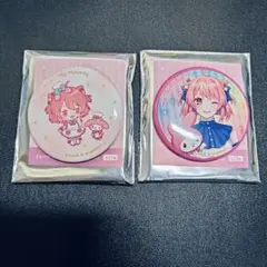 カラフルピーチ サンリオ スイパラ コラボ のあ マイメロ 缶バ 2個セット