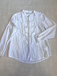 Zara Girls フリル付き長袖シャツ 7号