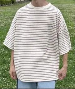 Perushu ボーダー Tシャツ オーバーサイズのサムネイル