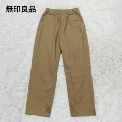 無印良品 カジュアルパンツ ベージュ S ウエストゴム 綿 ポリエステル 楽ちん