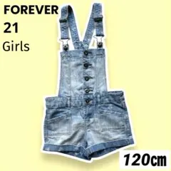 フォーエバー２1 ショートパンツ サロペット 夏ボトム デニム 120 匿名配送