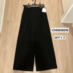 【試着のみ】CHIGNON ベルト付きワイド パンツ 38サイズ