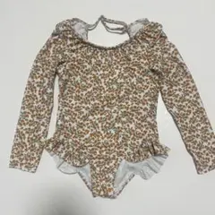 花柄長袖水着 110 ラッシュガード