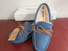 新品未使用　BEARPAW 暖かいデニム モカシン24cm　専用箱付き