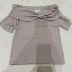 après jour ピンクオフショルダートップス