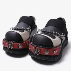 正規店購入 PINJIAHUI スパイダー装飾の厚底スニーカー