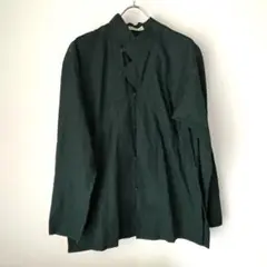 アシャ ASHA BY MDS イッセイミヤケ ノーカラー ジャケット グリーン ノーカラージャケット アウター ジャケット[品番：ZX000006343