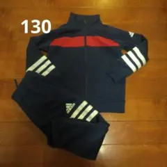 adidas ジャージセット 130サイズ ネイビー/レッド