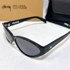 美品　STUSSY YUMI サングラス 日本製 ケース箱付 ブラック