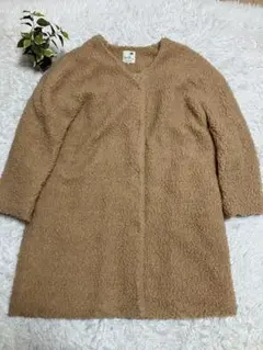 earth music&ecology ボアジャケット ベージュ　ロング丈　Ｆ