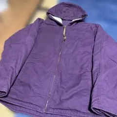 80s コットン アクティブジャケット パープル 短丈 IDEALジップ ダック