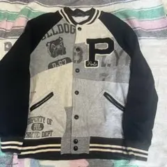 ラルフローレン　パッチワーク　スウェット　スタジャン