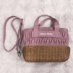 MIU MIU ラタン かごバッグ MIU MIU ラタン かごバッグ ラタン 籐 MiuMiu(ミュウミュウ