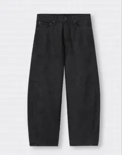 美品GUバレルレッグジーンズ丈長め サイズ30オンライン限定品