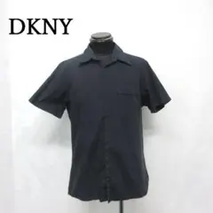 MY3245▲DKNY▲ダナキャラン コットンシャツ 半袖 刺繍 サイズMのサムネイル
