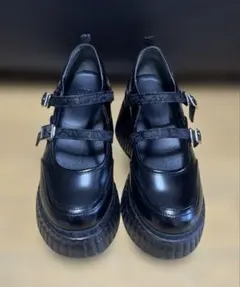 HARE ジャガード切り替えメリージェーンシューズ