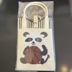 パンダ刺繍 スマホショルダーバッグ