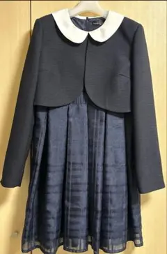 美品　ヒロミチ　ナカノ　フォーマルスーツ　ワンピースセット　紺色　150 卒業