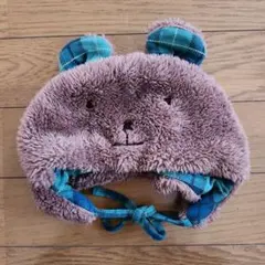 【値下げ】クマの顔のベビー帽子 サイズ: 42㎝～48㎝