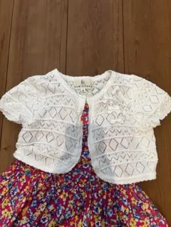 KUMIKYOKU 透かし編みカーディガン ボレロ　M