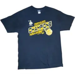 ブルー84 アメカジ バスケ 企業物 Tシャツ ネイビー L