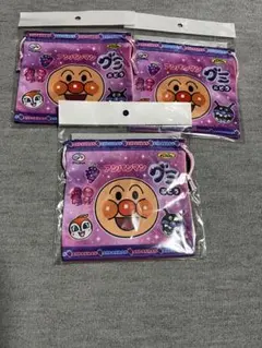 不二家 オリジナル アンパンマン グミ ミニ巾着3枚セット