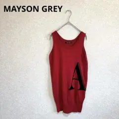MAYSON GREY ノースリーブサマーニット フロッキープリント レッド Mのサムネイル