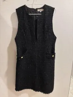 JUSGLITTY ラメツイード ジャンスカ　2（M）サイズ