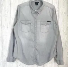 Calvin Klein Jeans グレー ボタンアップシャツ L