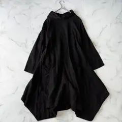 ✨美品✨萌　モユル　センソユニコ コットン 100% アシンメトリーワンピース黒