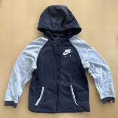 NIKE AIR フード付きパーカー Sサイズ 130-140cm 黒/グレー